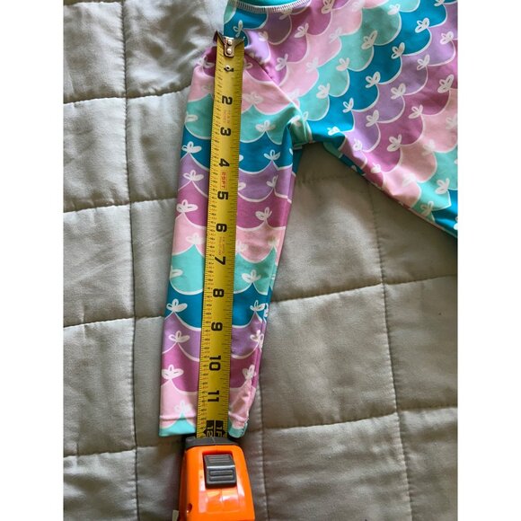 Ruffle Butts Girls Swimsuit 2T Long Sleeve One Piece UPF 50+ Mermaid Scales Past - Picture 11 of 13